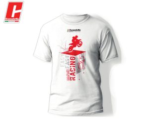 T-Shirt bianca Camoletto Racing