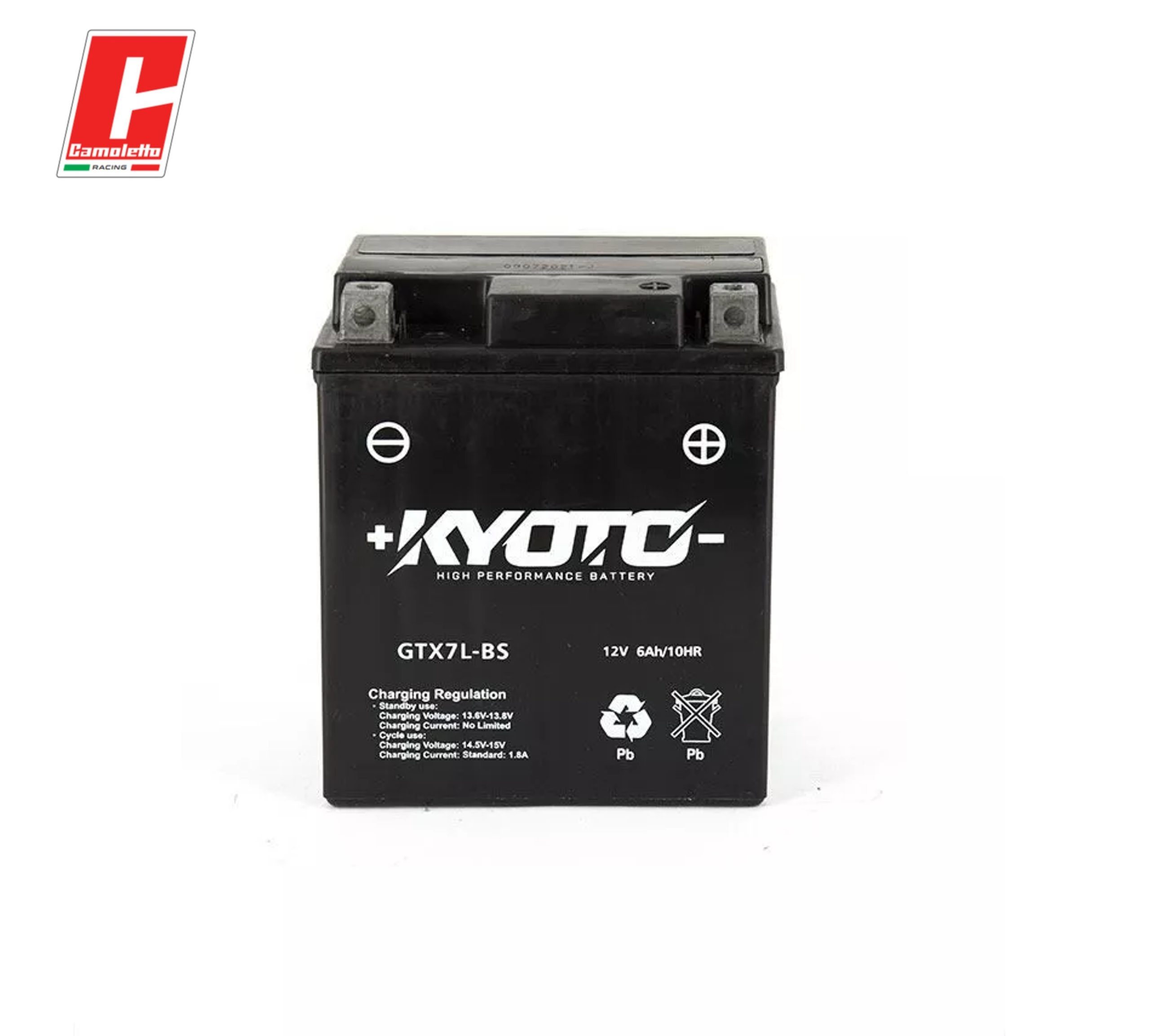 Batteria per moto Kyoto GTX7L-BS (YTX7L- BS) - 12 V 6 Ah -